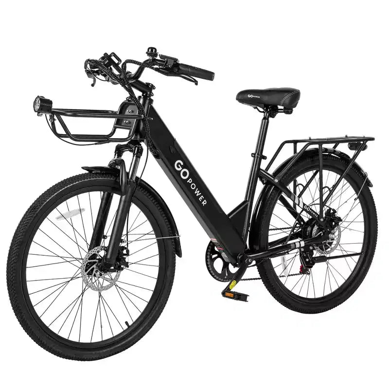 GoPowerBike GoVelo Electric Bike for Adults 500W Motor, Removable Battery, 26 Tires, 20 MPH Top Speed, 50+ Mile Range
