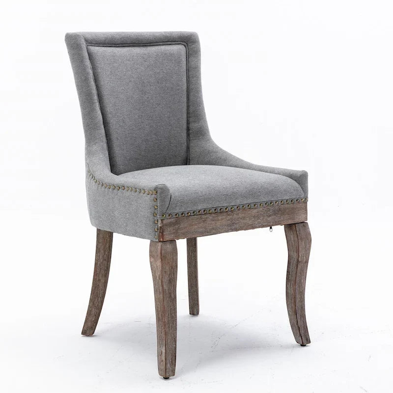 Set of 2 Ultra Side Dining Chairs with Wood Legs