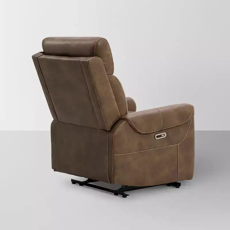 Wall Hugger Power Recliner with USB Ports, Faux Leather, 3 Positions, 350 lbs