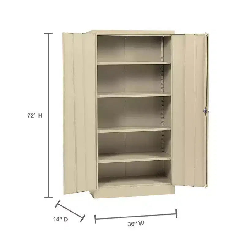 Edsal 36"Wx18"Dx72"H Steel Freestanding Cabinet Beige
