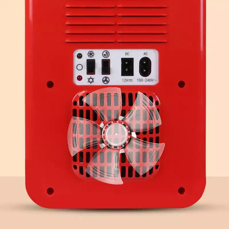 Coca-Cola Smile 1971 Series 4L Cooler/Warmer 12V DC 110V AC Mini Fridge: Dorm Beverage Refrigerator, 6 Can Capacity