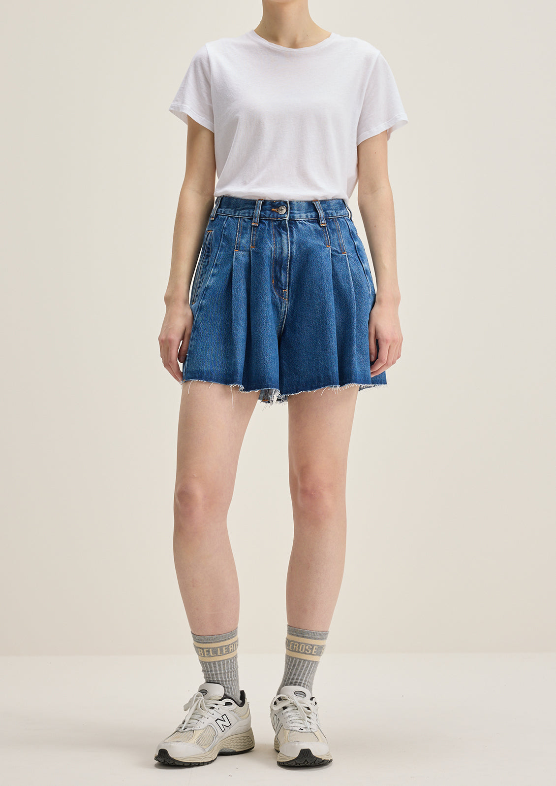 Refreshing and versatile retro blue shorts
