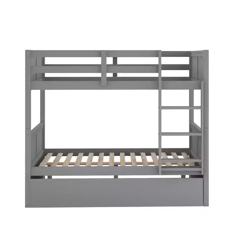 Whisen Full Over Full Wooden Bunk Bed with Twin Size Trundle