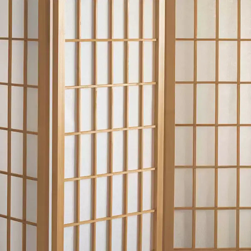 4 ft. Tall Window Pane Shoji Screen - Natural (4 )