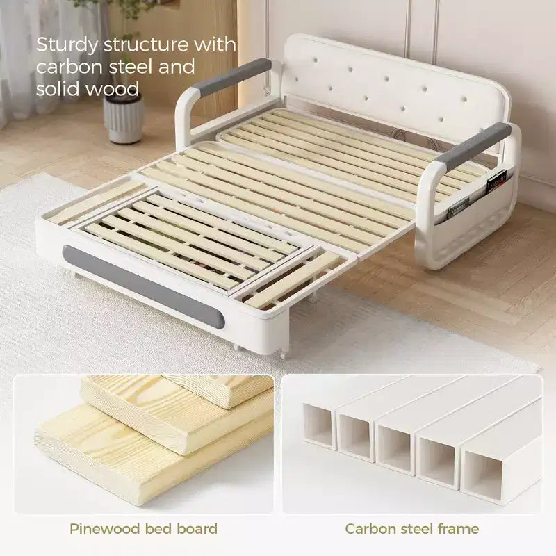 Modern Sofa Bed 62.2" Sleeper Sofa, Folding Mattress Couch
