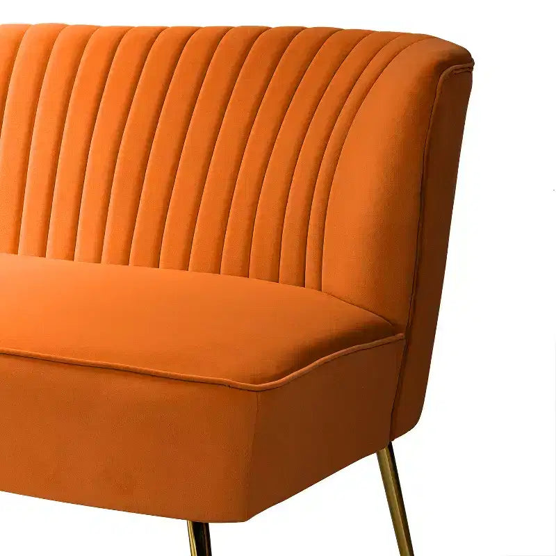 Velvet Nicolas Loveseat Chair Contemporary 2-Seater Sofa for Living Room and Bedroom Tufted Back Loveseat | Karat Home