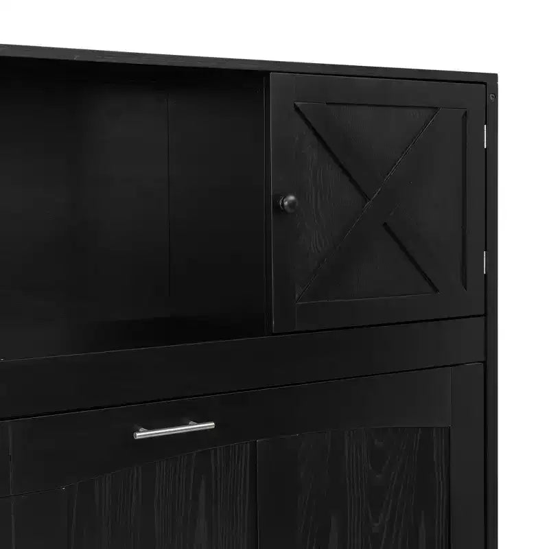 Whisen Full Size Murphy Bed with Storage Cabinets