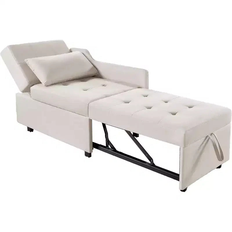 3-in-1 Sleeper Sofa Chair with Adjustable Backrest, Foldable Loveseat Recliner