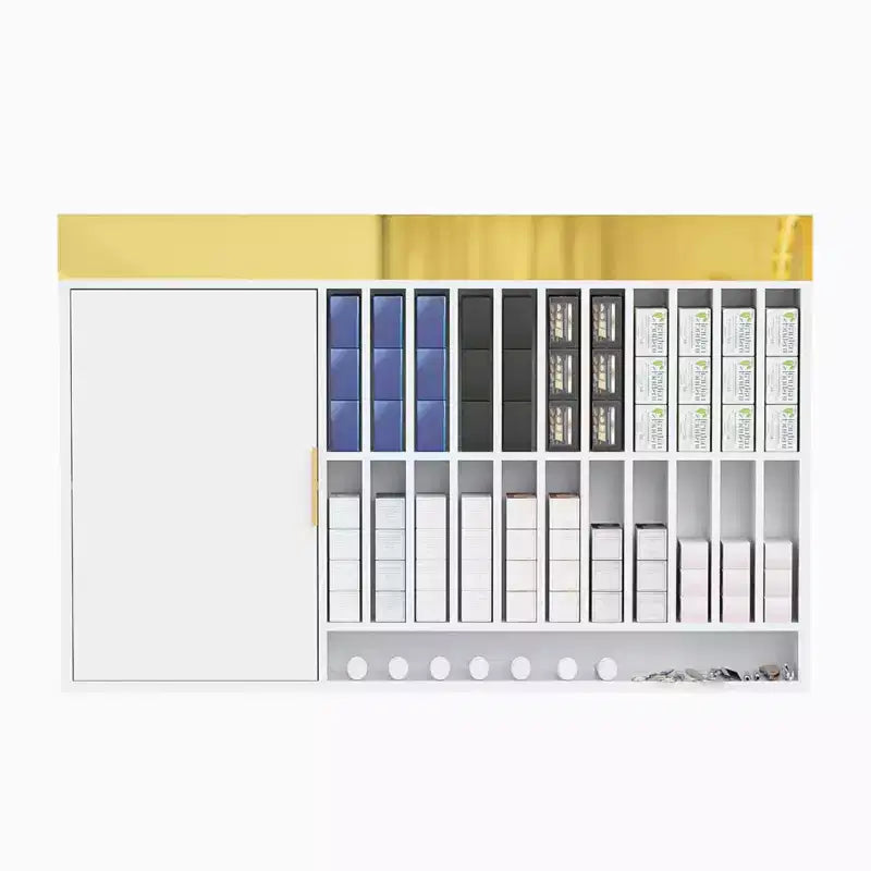 Wall Mounted Hair Color Organizer Rack Cabinet Station