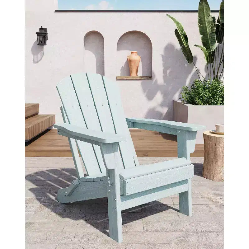 COZONY Adirondack Chair Outdoor, HDPE Heavy Duty 380lb Capacity, Weather Resistant No Assembly Required Foldable for Patio, Lawn, Garden