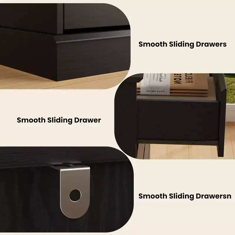 Modern Dresser for Bedroom with 8 Drawers, Wooden Storage Organizer Unit for ClosetWide Chest of Drawers