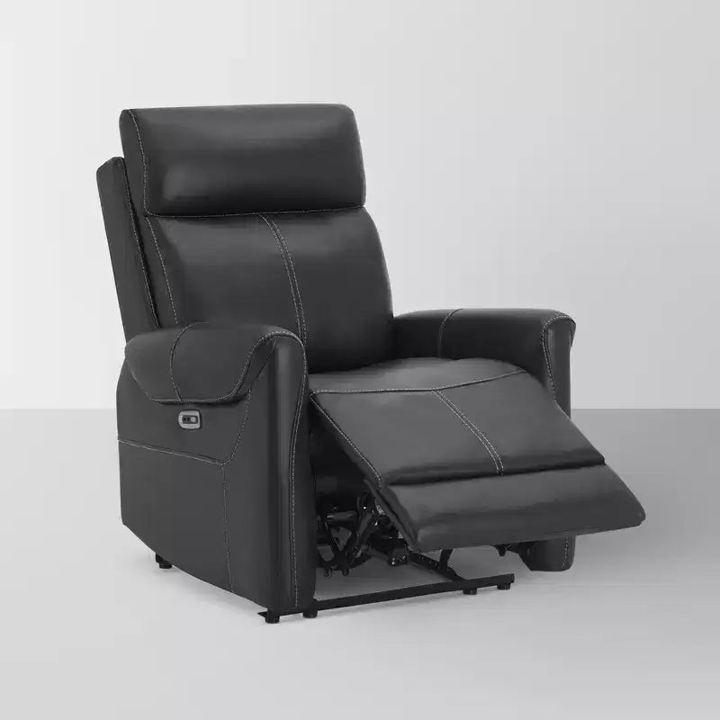 Wall Hugger Power Recliner with USB Ports, Faux Leather, 3 Positions, 350 lbs