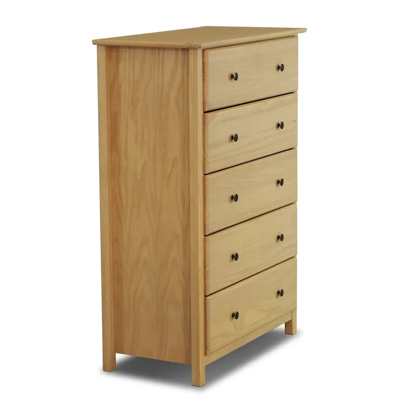 Grain Wood Furniture 5-drawer Solid Wood Chest
