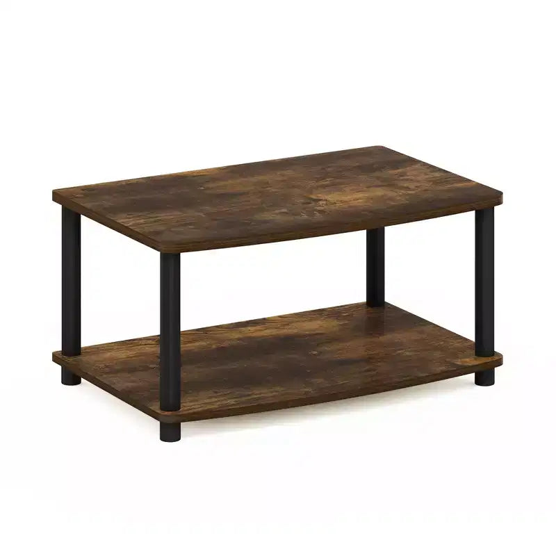 2-Tier Elevated TV Stand with Open Storage Shelves