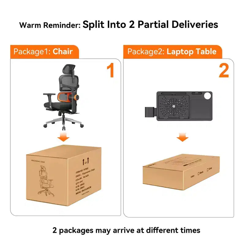Ergonomic Office Chair with Footrest - 4D Armrest Recliner Chair - NT002+LAPD-GRAY