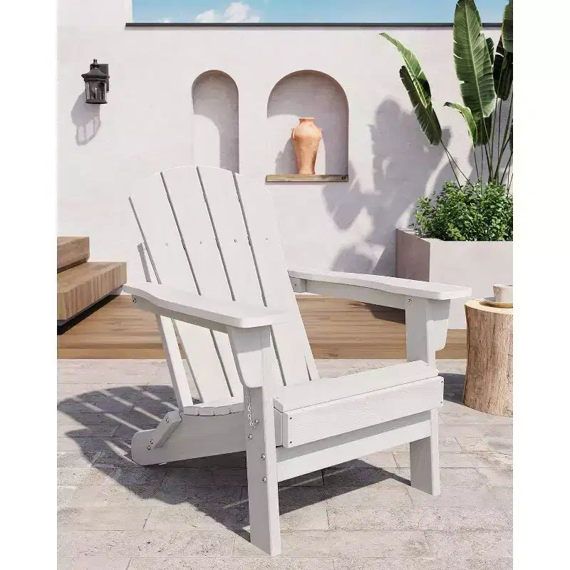 COZONY Adirondack Chair Outdoor, HDPE Heavy Duty 380lb Capacity, Weather Resistant No Assembly Required Foldable for Patio, Lawn, Garden
