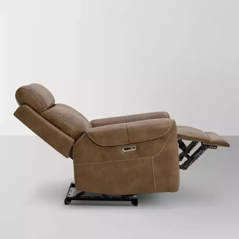Wall Hugger Power Recliner with USB Ports, Faux Leather, 3 Positions, 350 lbs