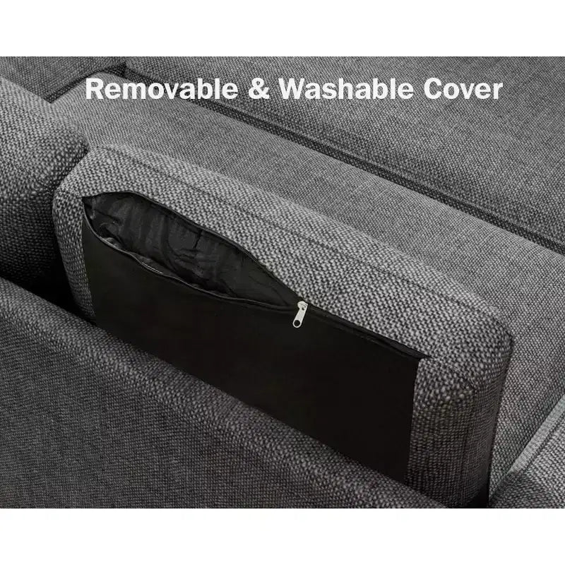 Dyonery 81 Sleeper Sofa Bed, 2 in 1 Pull Out Couch with Reversible Storage Chaise