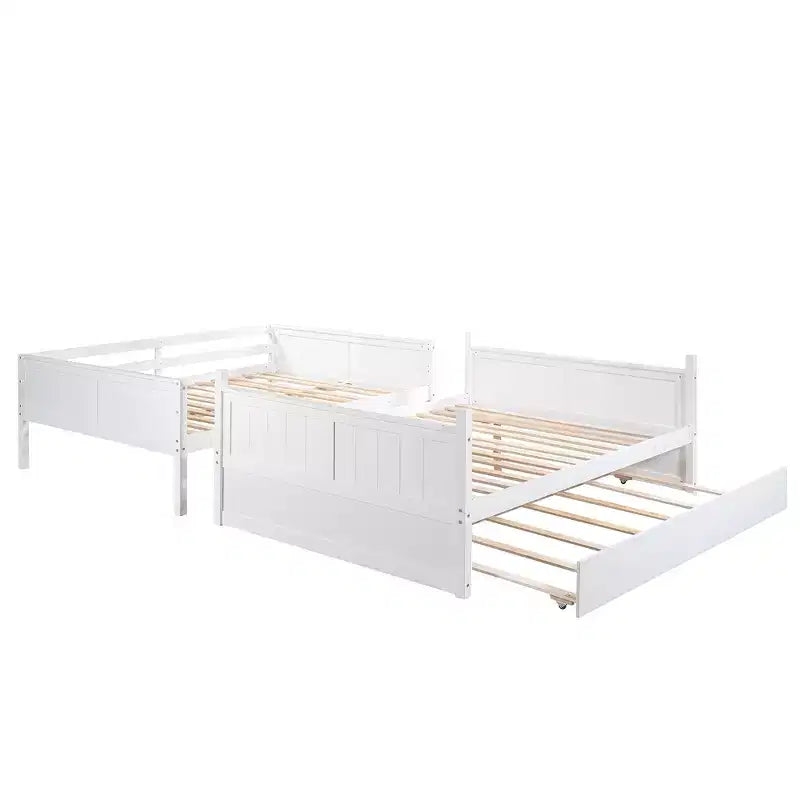 Whisen Full Over Full Wooden Bunk Bed with Twin Size Trundle