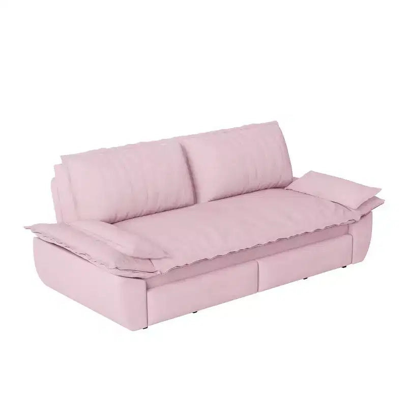 3-in-1 Convertible Queen Sleeper Sofa with Velvet Upholstery