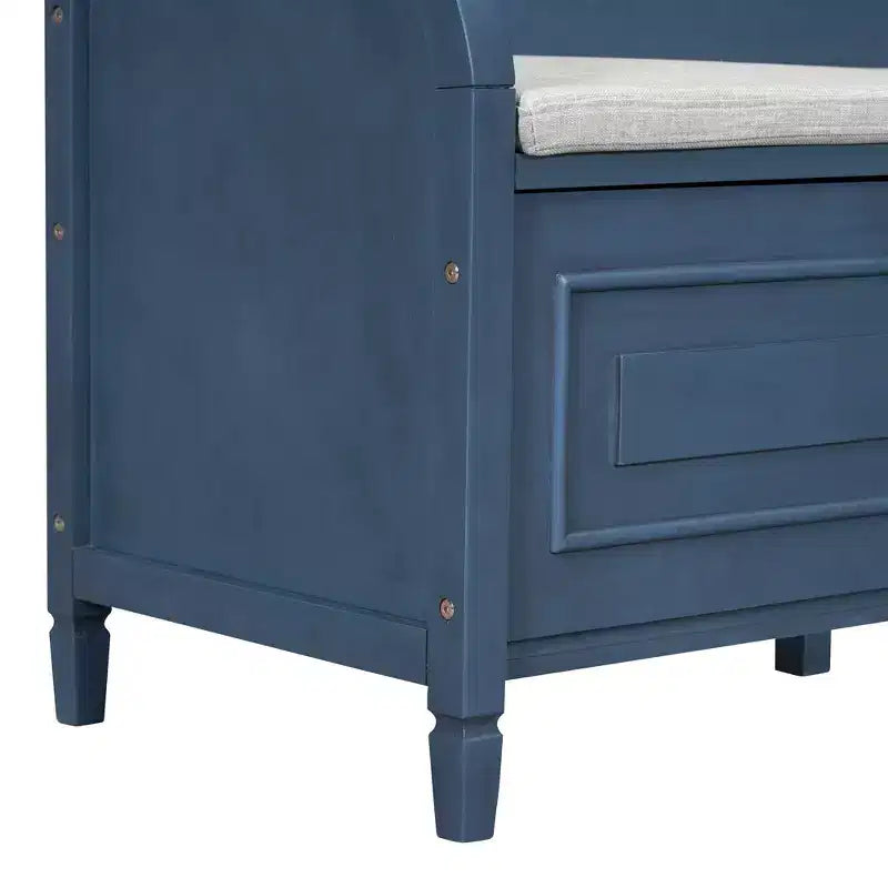 GDFStudio Fanny Entryway Multifunctional Storage Bench with Upholstered Seat and Safety Hinge