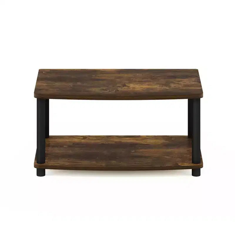 2-Tier Elevated TV Stand with Open Storage Shelves