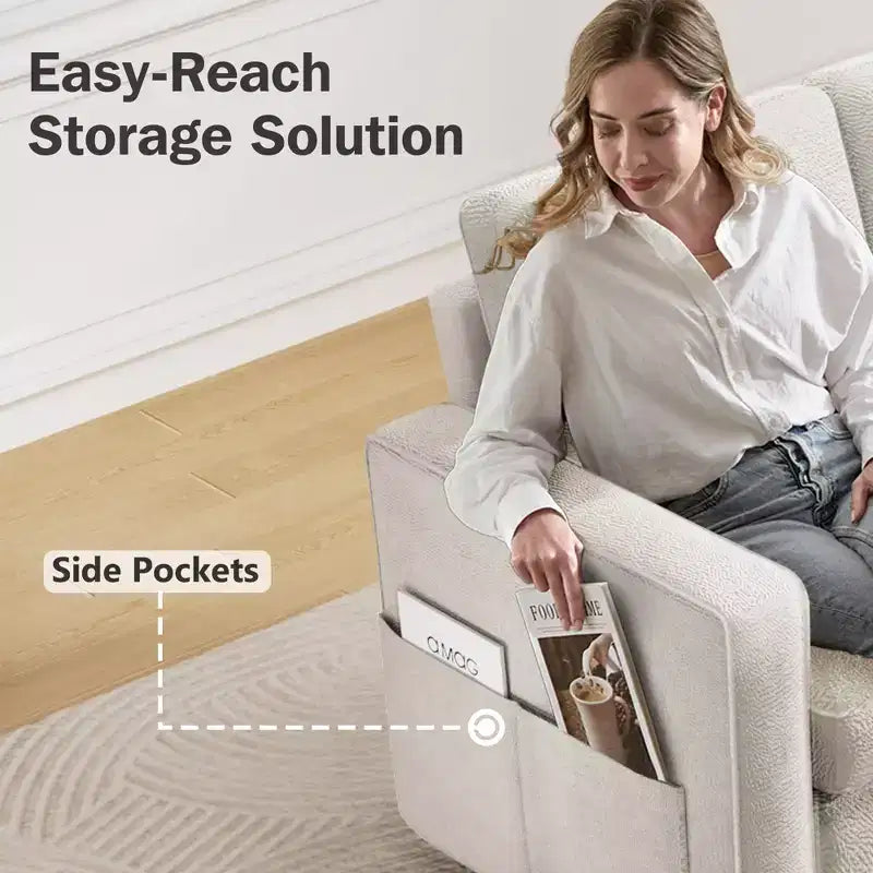 Dyonery 81 Sleeper Sofa Bed, 2 in 1 Pull Out Couch with Reversible Storage Chaise
