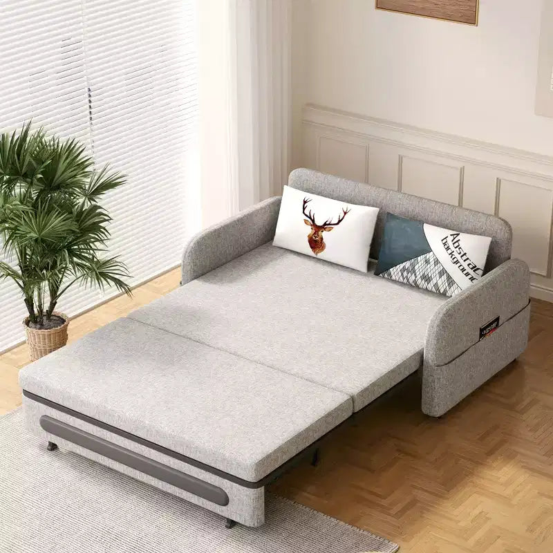 Convertible Sofa Bed 37 to 88.58 Inch with Hidden Storage and Lockable Wheels