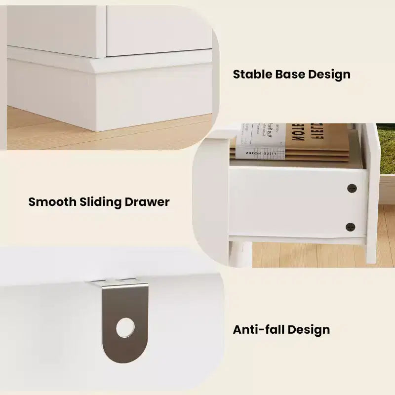 Modern Dresser for Bedroom with 8 Drawers, Wooden Storage Organizer Unit for ClosetWide Chest of Drawers