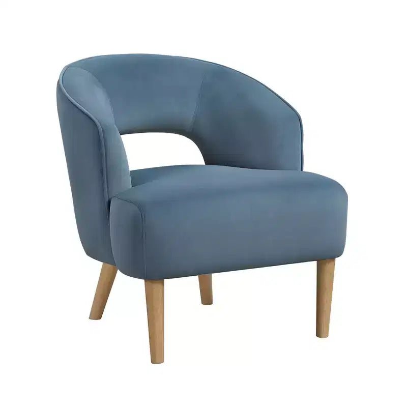 GDFStudio Bennett Contemporary Velvet Upholstered Barrel Accent Chair