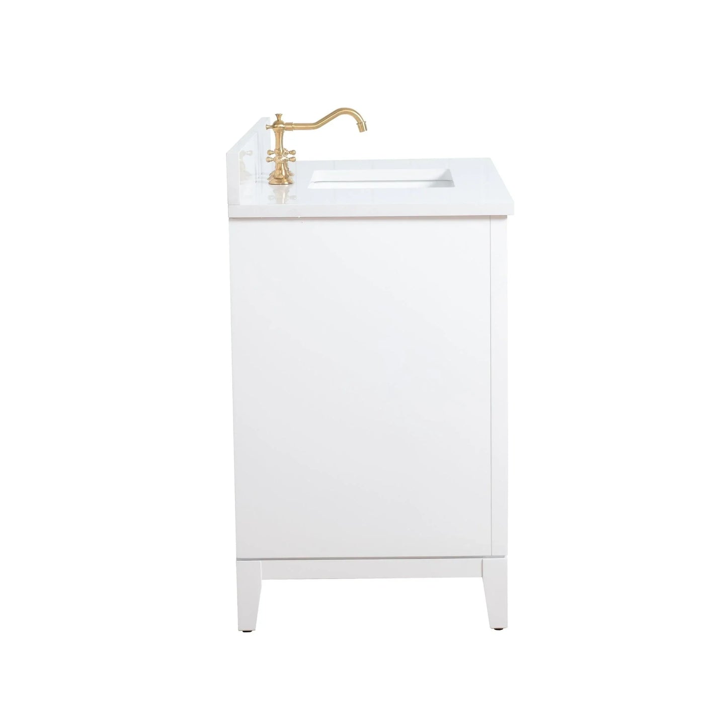 Vanity Art Bathroom Vanity with Ceramic Sink and Engineered Marble Top