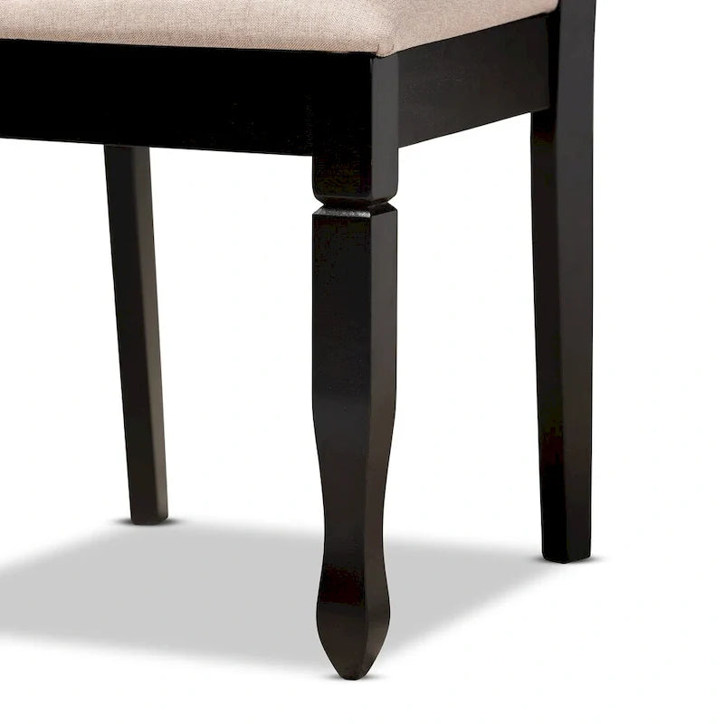 Modern and Contemporary Upholstered Wood 7-Piece Dining Set