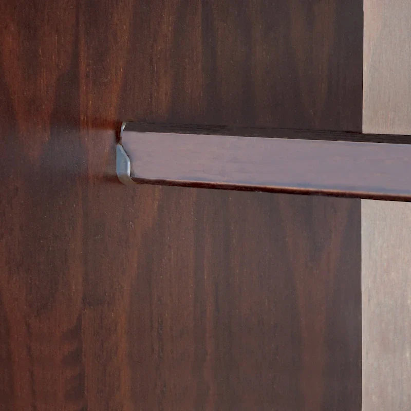 3-Door Solid Pine Wood Wardrobe Armoire, 72"H x 56"W, Mirrored or Panel Door, 3 Clothing Rods
