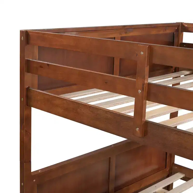 Whisen Full Over Full Wooden Bunk Bed with Twin Size Trundle