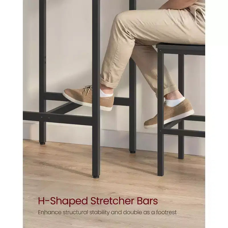 Small High Top Bar Table with Metal Frame – Seats 2