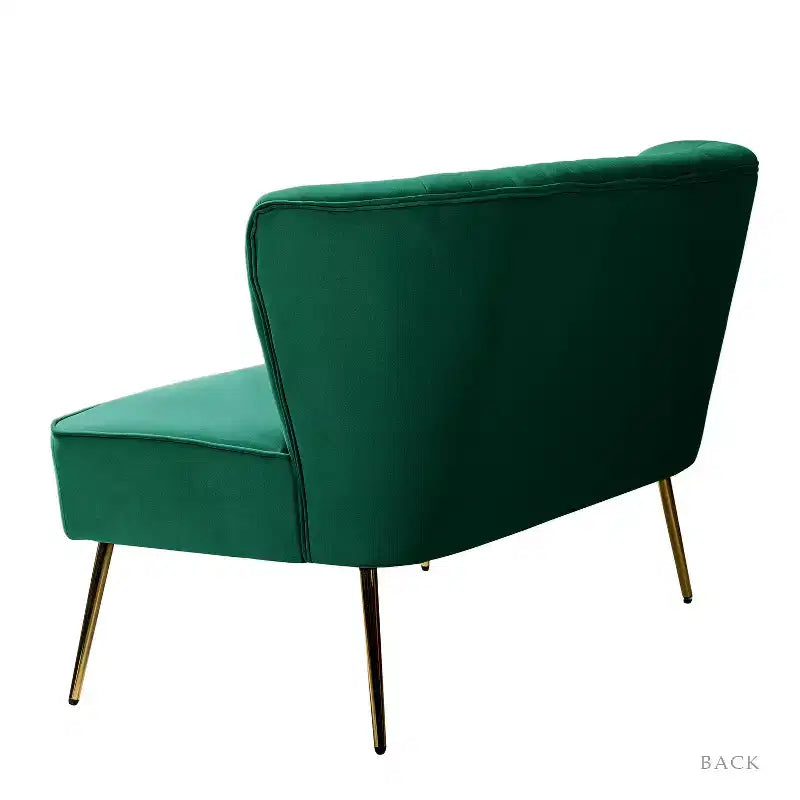 Velvet Nicolas Loveseat Chair Contemporary 2-Seater Sofa for Living Room and Bedroom Tufted Back Loveseat | Karat Home