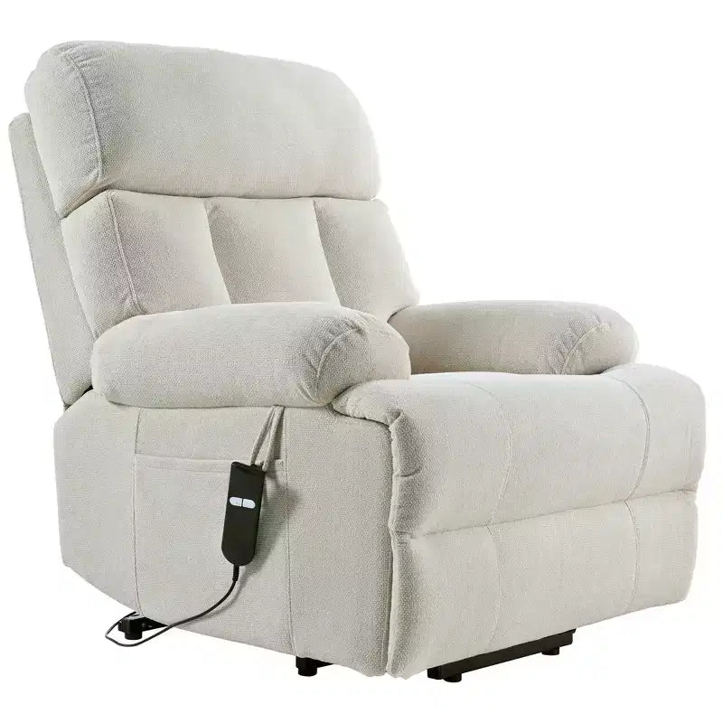 Oversized Power Lift Recliner Chair, Adjustable Reclining Sofa Chair for Elderly, Recliner with Remote Control and Side Pocket