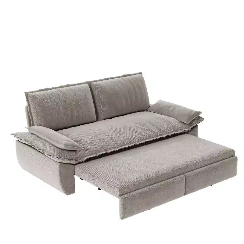 3-in-1 Convertible Queen Sleeper Sofa with Velvet Upholstery