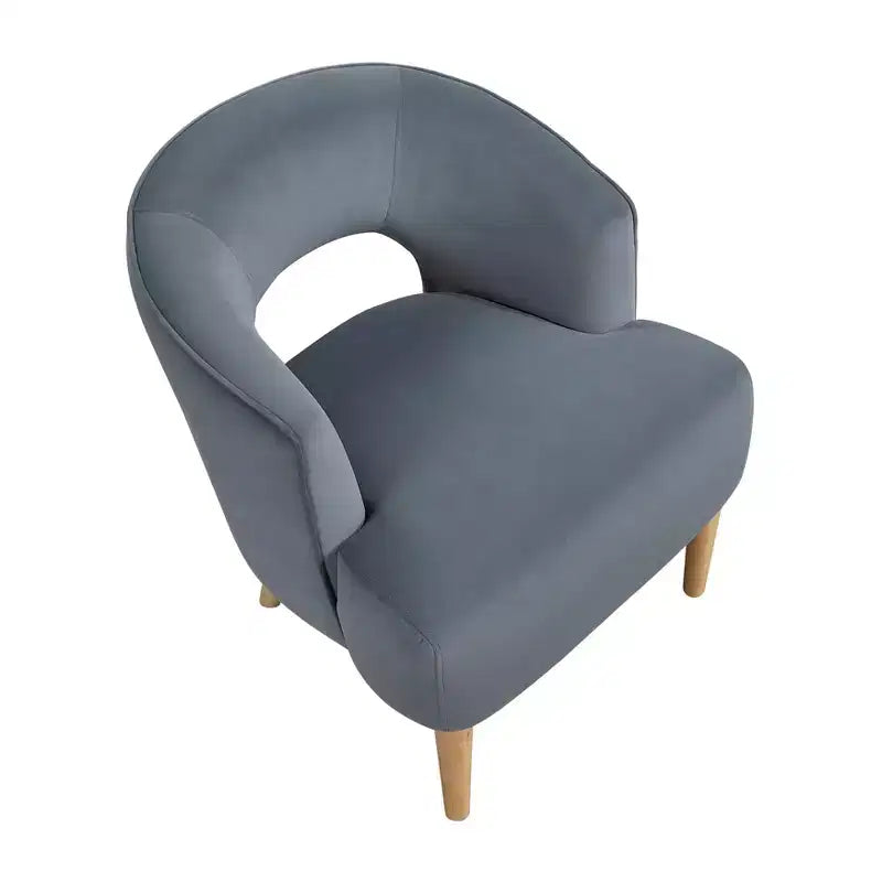 GDFStudio Bennett Contemporary Velvet Upholstered Barrel Accent Chair