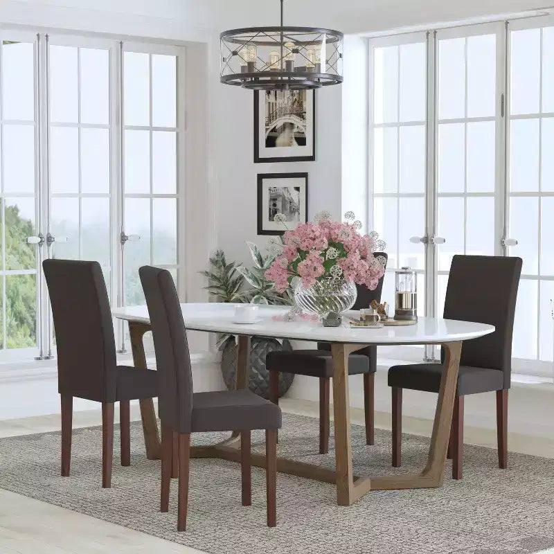 Flash Furniture Set of 4 Greenwich Series Parsons Chairs