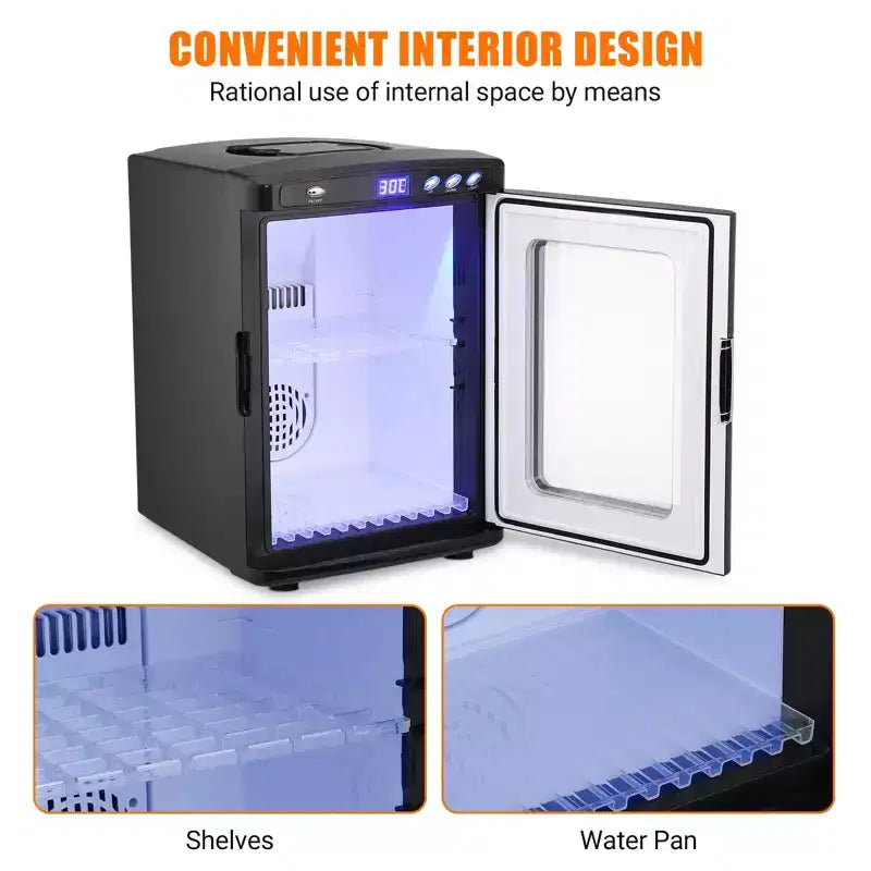 Reptile Incubator, 25L Hatching Eggs Incubator - 10C-60C Temperature Controlled, 12V/110V Portable Digital Incubator for Small Reptiles