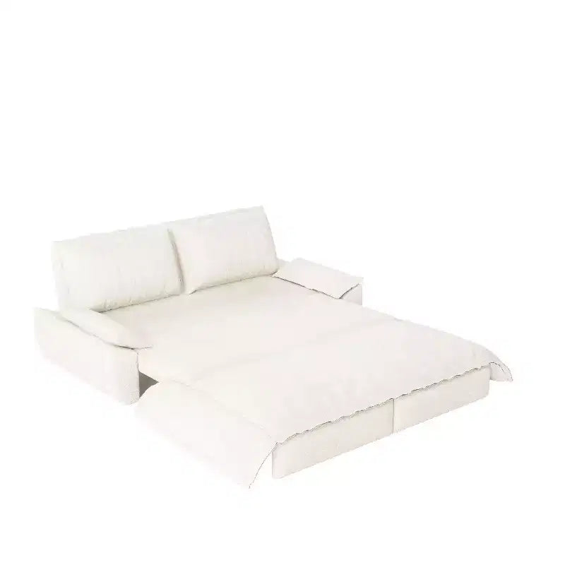 3-in-1 Convertible Queen Sleeper Sofa with Velvet Upholstery