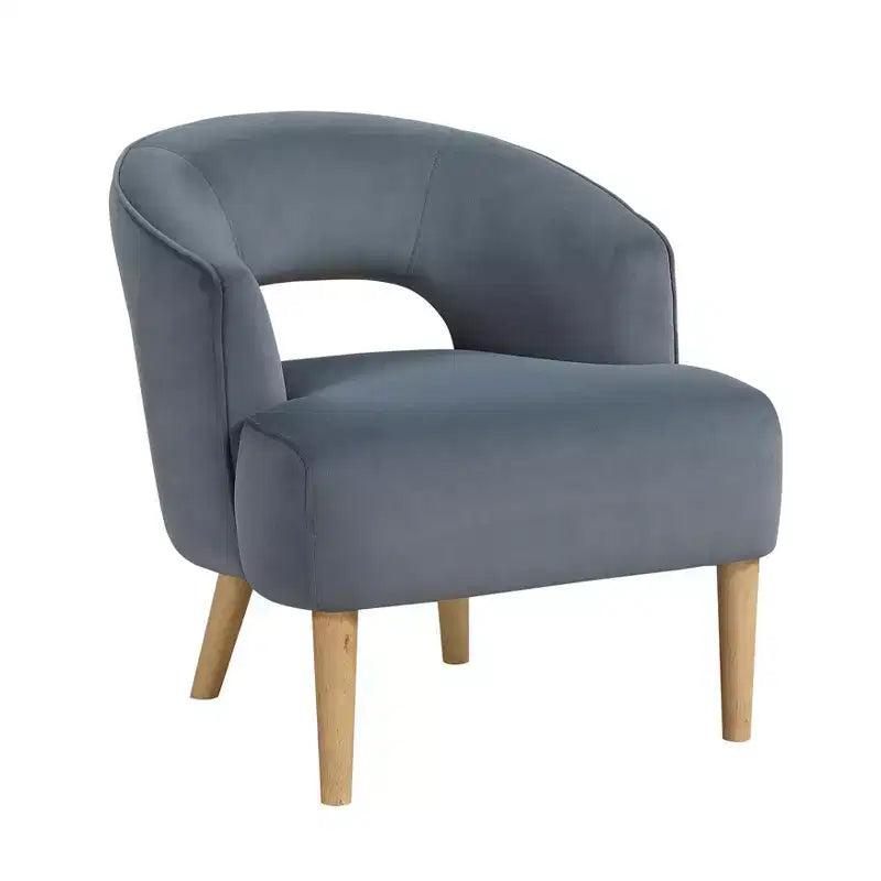 GDFStudio Bennett Contemporary Velvet Upholstered Barrel Accent Chair
