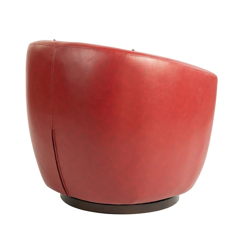Upholstered Swivel Barrel Armchair with Storage Modern Living Room Side Chair for Bedroom/Office/Reading Spaces