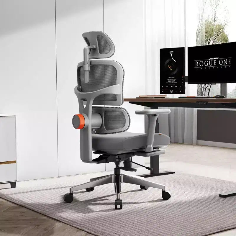 Newtral Ergonomic Office Chair with Footrest - 4D Armrest Recliner Chair - NT002+LAPD-GRAY