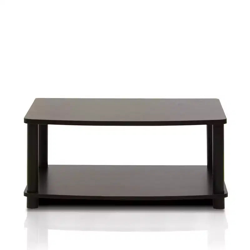 2-Tier Elevated TV Stand with Open Storage Shelves