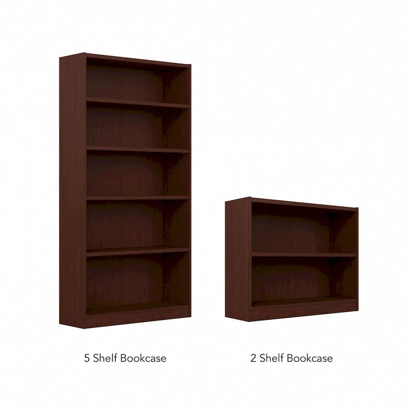 Tall 5-Shelf Bookcase Storage Unit – 72" Adjustable Shelves for Home & Office