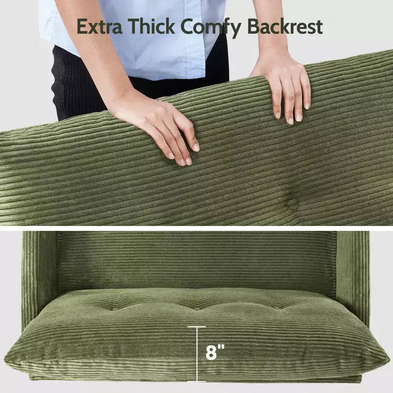Small Loveseat Sofa, Comfy Couch with Thick Cushions, Tool-Free Assembly Loveseat for Bedroom, Small Loveseat for Small Spaces