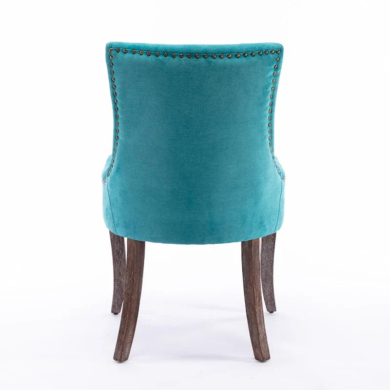Set of 2 Ultra Side Dining Chairs with Wood Legs