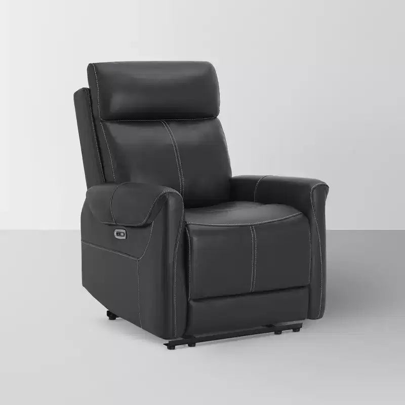 Wall Hugger Power Recliner with USB Ports, Faux Leather, 3 Positions, 350 lbs